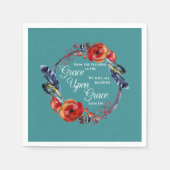 Serviette En Papier Grace Sur Grace Jean 1:16 Écriture (Devant)