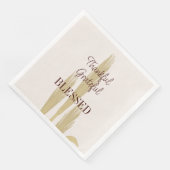 Serviette En Papier Grâces grâces au blé de Thanksgiving (Coin)