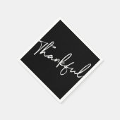 Serviette En Papier Grâces minimaliste noir et blanc (Coin)