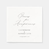 Serviette En Papier Gracias por Acompañarnos Nuestra Boda Mariage (Devant)