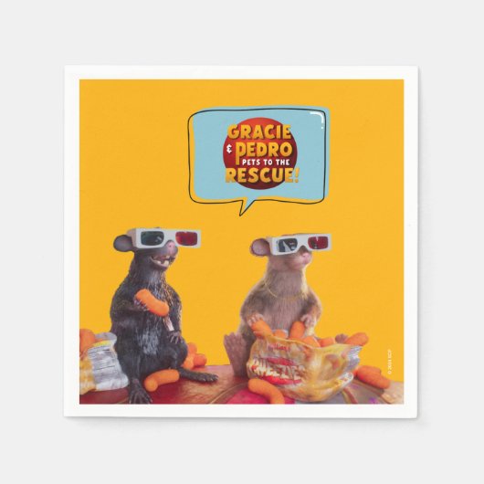 Serviette En Papier Gracie & Pedro Watch Party (Devant)
