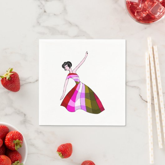 Serviette En Papier Gracity Dance Move Napkins (En situation)