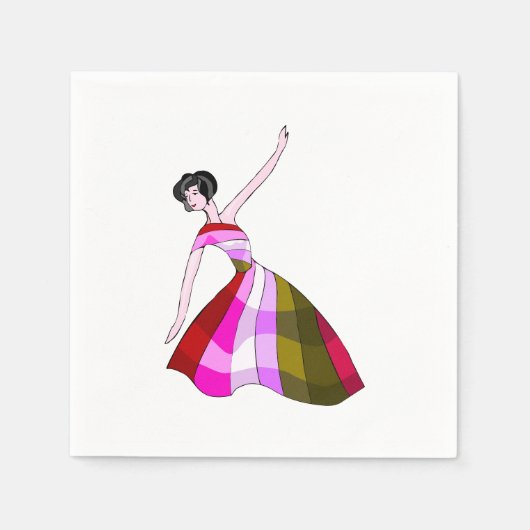 Serviette En Papier Gracity Dance Move Napkins (Devant)