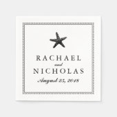 Serviette En Papier Gracity Starfish | MARIAGE (Devant)