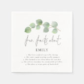 Serviette En Papier Grad Fun Facts Eucalyptus Nom 2024 Graduation (Devant)
