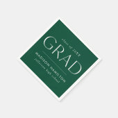 Serviette En Papier Grad Grad Green Graduation moderne (Coin)