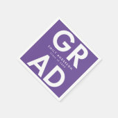 Serviette En Papier Grad Grad Purple Grad Grad Grad Graduation (Coin)