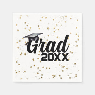Serviette En Papier Grad Party Custom Année Gold Parties scintillant G
