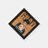 Serviette En Papier Grad Photo Black Graduation (Coin)