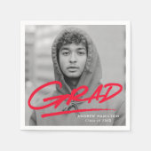 Serviette En Papier Grad Red Photo Grad Moderne (Devant)