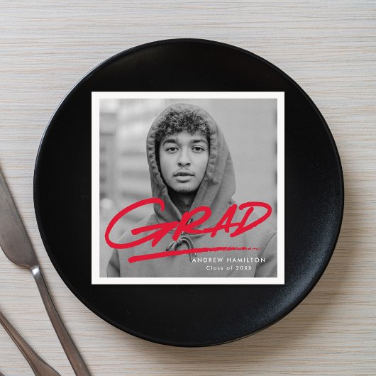 Serviette En Papier Grad Red Photo Grad Moderne