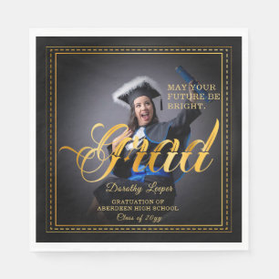 Serviette En Papier Grad. Touche d'or Éclairez votre avenir.