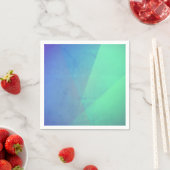 Serviette En Papier Gradation Blue Aqua & Turquoise (En situation)
