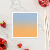 Serviette En Papier Gradient orange bleu clair minimal (En situation)