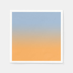 Serviette En Papier Gradient orange bleu clair minimal