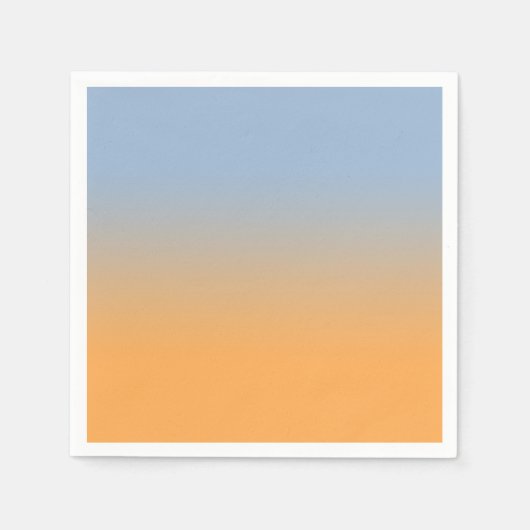 Serviette En Papier Gradient orange bleu clair minimal (Devant)