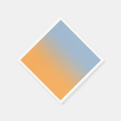 Serviette En Papier Gradient orange bleu clair minimal (Coin)