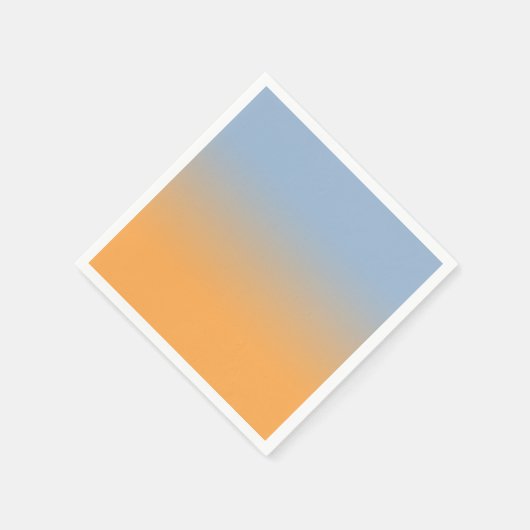 Serviette En Papier Gradient orange bleu clair minimal (Coin)