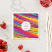 Serviette En Papier Gradients colorés Art Abstrait | Anniversaire (En situation)