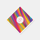 Serviette En Papier Gradients colorés Art Abstrait | Anniversaire (Coin)