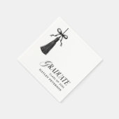 Serviette En Papier Graduate Black Bow Tassel Graduation Party (Coin)