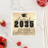 Serviette En Papier Graduate Gold Graduation (En situation)