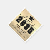 Serviette En Papier Graduate Gold Graduation (Coin)