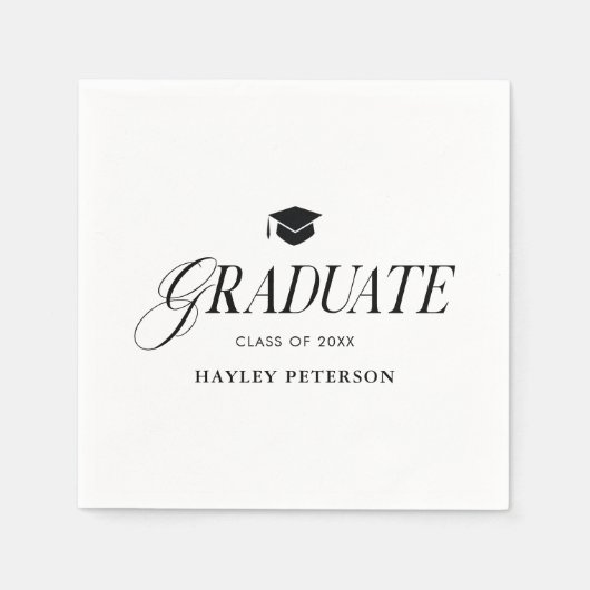 Serviette En Papier Graduate Modern Simple Graduation Party (Devant)