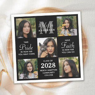 Serviette En Papier Graduate moderne 5 photo Collage Graduation