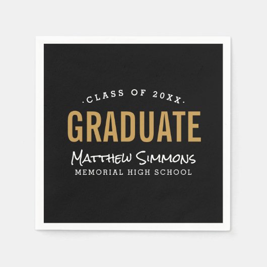 Serviette En Papier Graduate moderne Parti de graduation personnalisée (Devant)