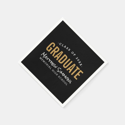 Serviette En Papier Graduate moderne Parti de graduation personnalisée (Coin)