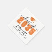 Serviette En Papier Graduate Orange Graduation (Coin)