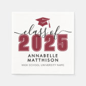 Serviette En Papier Graduate Red Graduate (Devant)