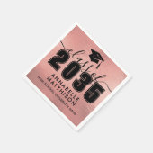 Serviette En Papier Graduate Rose Gold Graduation (Coin)