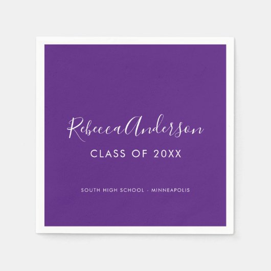 Serviette En Papier Graduate Scrip Class of 2025 Graduation Party (Devant)