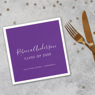 Serviette En Papier Graduate Scrip Class of 2025 Graduation Party