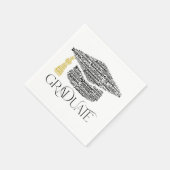 Serviette En Papier Graduate Words Graduate Cap Party (Coin)
