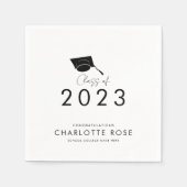 Serviette En Papier Graduation 2023 Script Elegant Grad Party Papier (Devant)
