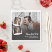 Serviette En Papier Graduation 2024 Photos Script Grad Party Papier (En situation)