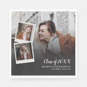 Serviette En Papier Graduation 2024 Photos Script Grad Party Papier (Devant)