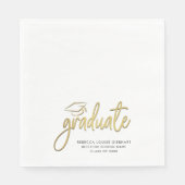 Serviette En Papier Graduation 2024 Script Grad Party Papier (Devant)
