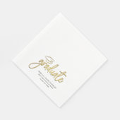Serviette En Papier Graduation 2024 Script Grad Party Papier (Coin)