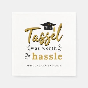 Serviette En Papier Graduation 2024 Tassel valait la peine du parti Ha