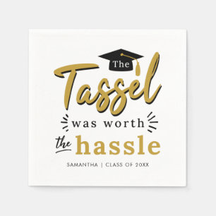 Serviette En Papier Graduation 2024 Tassel vaudrait la peine du papier