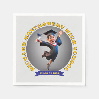 SERVIETTE EN PAPIER " GRADUATION 2025 "