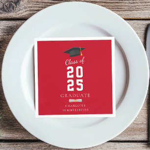 Serviette En Papier Graduation 2025 Grad Casquette and Scroll Custom P