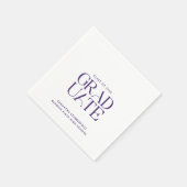 Serviette En Papier Graduation 2025 Purple Typography Party (Coin)