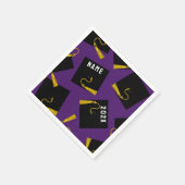Serviette En Papier Graduation 2025 violet (Coin)