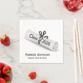 Serviette En Papier Graduation 2026 Diploma On White (En situation)