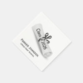 Serviette En Papier Graduation 2026 Diploma On White (Coin)
